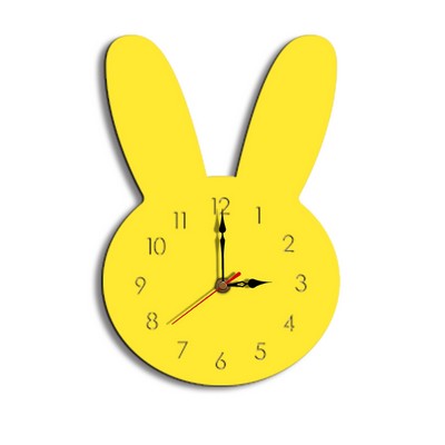 Rabbit Shape Silent Household Decorative Wall Clock