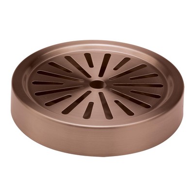 6'' Round Stainless Steel Drip Tray w/Metallic Finish (Rose Gold)