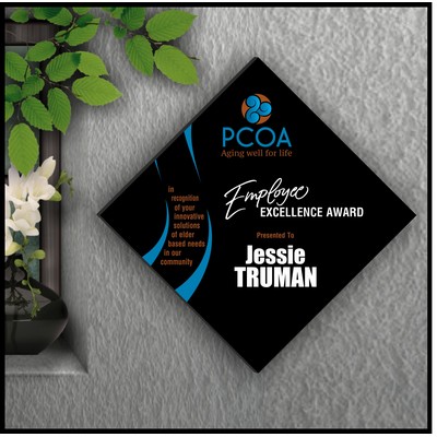 12" Diamond Black Acrylic Plaque