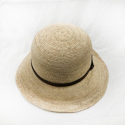 Foldable RAFFIA Straw Top Hat
