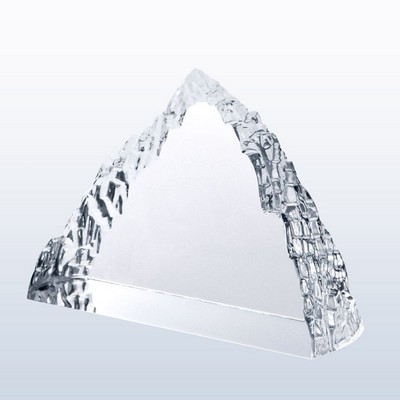 Peak Iceberg (Clear Edge) Optic Crystal Award - Small