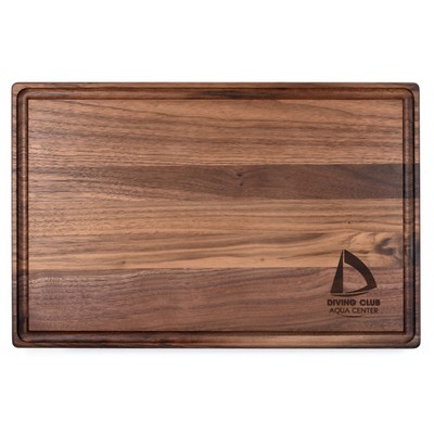 11" x 17" x 1" Walnut Cutting Board with Juice Groove