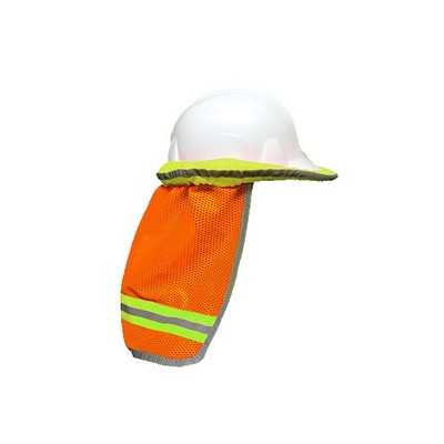 High Visibility Hard Hat Neck Shade, Orange, Mesh
