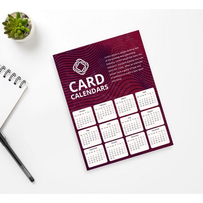 Card Calendars - Printed Front and Back (5.5" x 8.5")