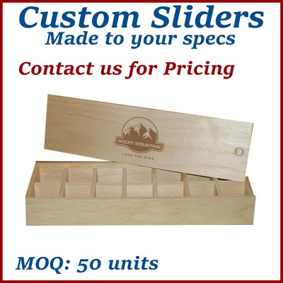 Natural Slider-top with compartments made for your product - Made to Order