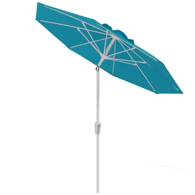 US Made 7 1/2' Commercial 8 Panel Market Umbrella w/Crank Lift & Auto Tilt