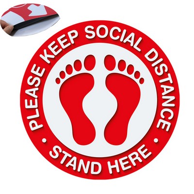 6' Apart PVC Floor Decal/Stay Safe Sticker