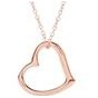 Jilco Inc. Rose Gold Floating Heart Necklace