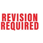 Trodat® Self-Inking Stock Message Stamp- Revision Required