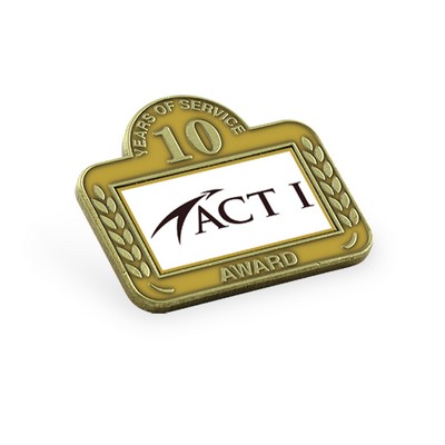 Years of Service -Lapel Pin Made in USA- Deluxe 3D Print