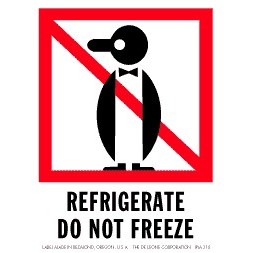 Refrigerate Do Not Freeze, Paper Labels - 3" x 4"