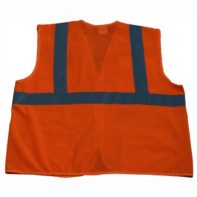 Orange Mesh 4-Pocket ANSI Class II Safety Vests