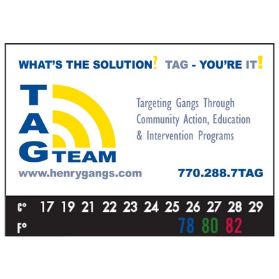 Business Card Add-On™ Magnet + Thermometer Strip