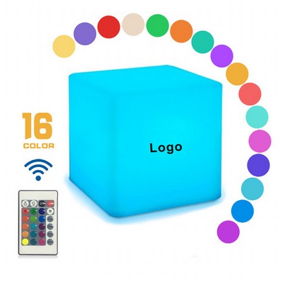 14" Rechargeable LED Color Cube Light Seat