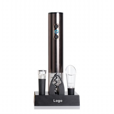 Wine Gift Set Electric Wine Bottle Opener with Charging Base