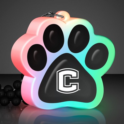Light Up Paw Print Bead Necklace - PRINTED