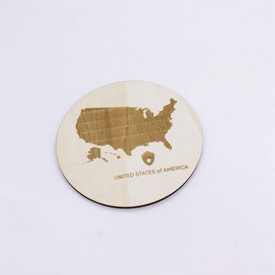 4mm Single Layer Plywood Coaster With Custom Shape