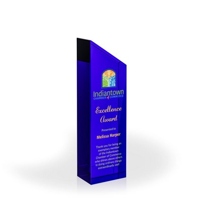 Winslow Blue Slant Column, UV Printed