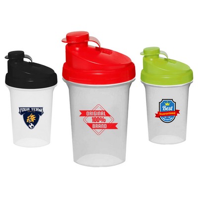 16 oz. Plastic Shaker Bottles w/ Custom Logo & Snap Lid