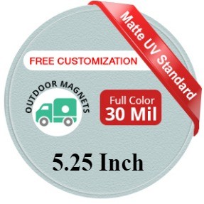 Magnet - 5.25" Diameter Circle - 30 Mil - Outdoor Safe
