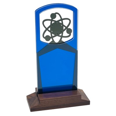 Science – Atom Award Natural Wood Base