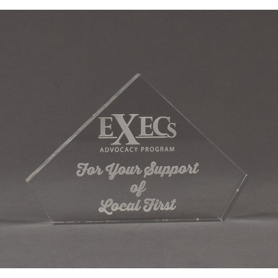 Acrylic Peak Award - Blank (7 1/2"x5"x3/4")