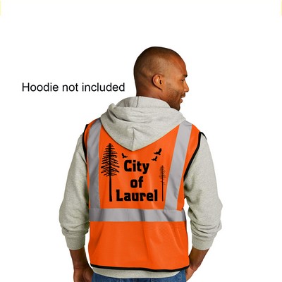 Class 2-Orange Safety Vest With Pocket