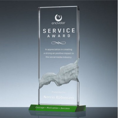 Cascade Award w/Green Base (5"x 11")