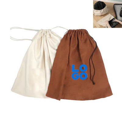 Suede Drawstring Sack