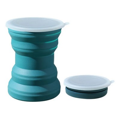 320ml Collapsible Silicone Pocket Coffee Cup w/Lid