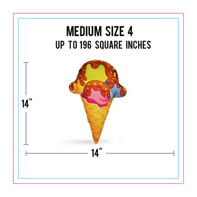 Medium Size 4 Full Color Life-Like Pillow (Up to 196 square inches)