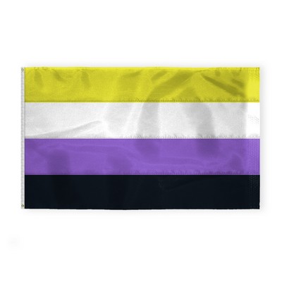 6 ' x 10 ' 1ply Nylon Non-Binary Pride Deluxe Flag