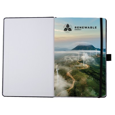 Recycled Leather Journal w/ Full-Color Tip-in (5.5"x8.5")