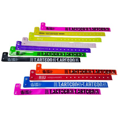 Adjustable L Shaped Vinyl Wristbands