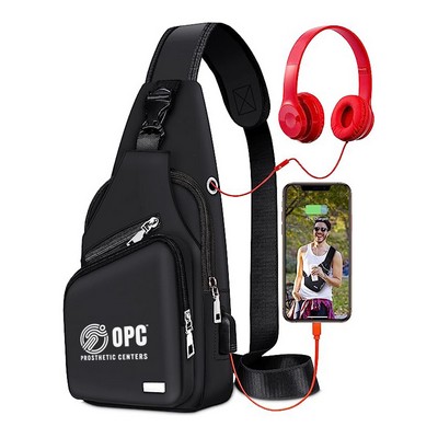 Waterproof Sling Bag Crossbody Backpack for Men Women Sling Backpack Hiking Daypack Chest Bag