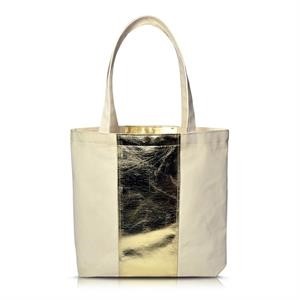 Canvas Open Tote Bag with Gold Feature (18"w x 15"h x 4"d)