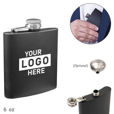 6 oz. Black Flask Set