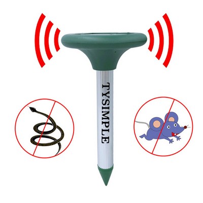 Outdoor solar acoustic mouse repellent