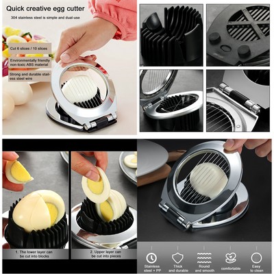 Multi-Function Stainless Steel Egg Slicer