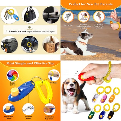 Dog Clicker for Training with Wrist Band