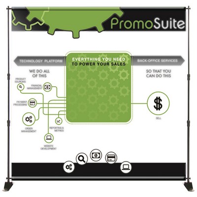 8' W x 8' H Banner Stand -Vinyl