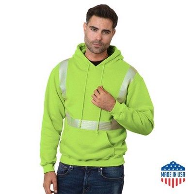Hi Vis USA Made Class 2 Segmented Safety Hoodie