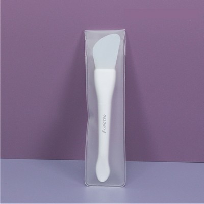 Plastic Handle Silicone Face Mask Knife-Shaped Brush with PVC Packing Soft Makeup Skin Care Tool