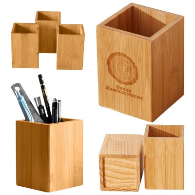Bamboo Pen Container/Pen Holder