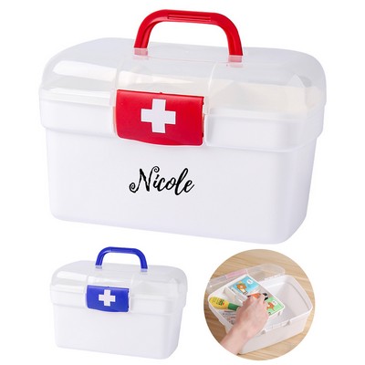 Plastic First Aid Medical Box