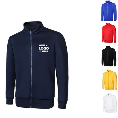 Men's Full-Zip Fleece Mock Neck Sweatshirt