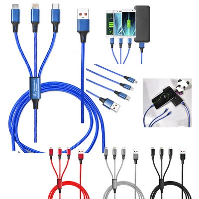 Taft Avenue 3" 1 Nylon Braided Charging Cable