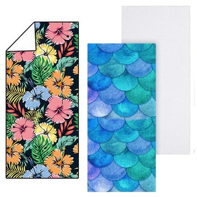 Fast Shipping Full Color Custom Microfiber Beach Towel