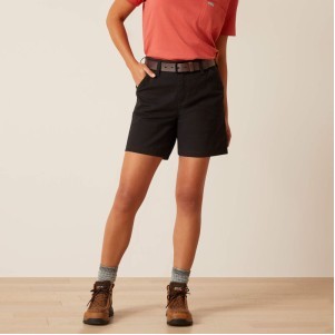 Ariat® 8'' Women's Black Rebar® Perfect Rise Made Tough™ Short