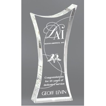 Jubilant Crystal Award, 10"H